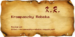 Krompaszky Rebeka névjegykártya